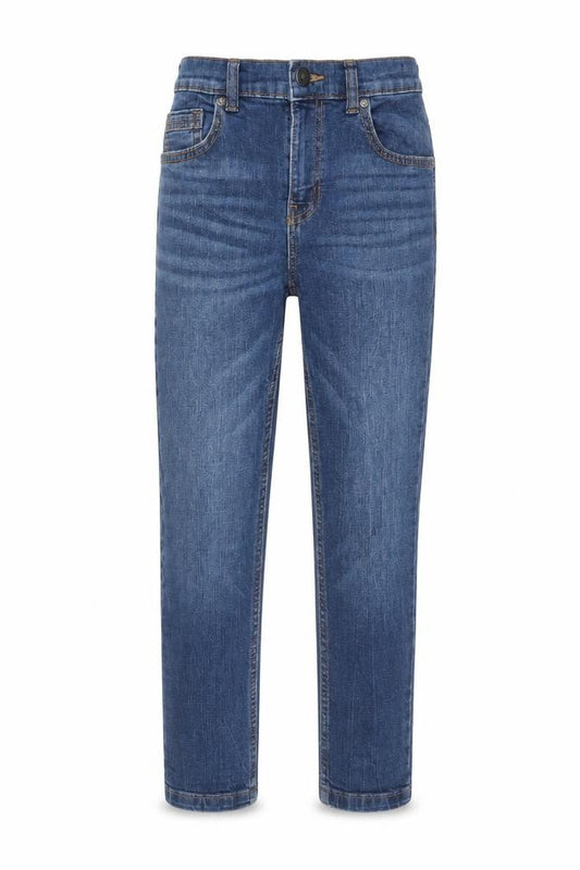 TU Boys Blue Cotton Skinny Jeans Size 9 Months Regular Button