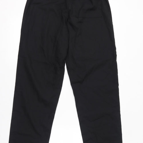 Alexandra Womens Black Polyester Jogger Trousers Size 6 L31 in Regular Drawstring - Adjustable Waist