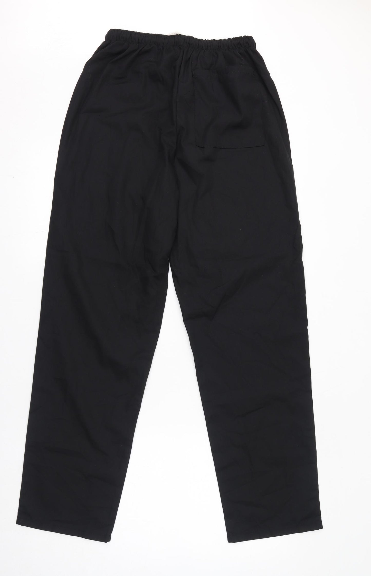 Alexandra Womens Black Polyester Jogger Trousers Size 6 L31 in Regular Drawstring - Adjustable Waist