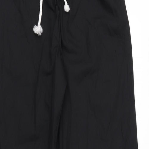 Alexandra Womens Black Polyester Jogger Trousers Size 6 L31 in Regular Drawstring - Adjustable Waist
