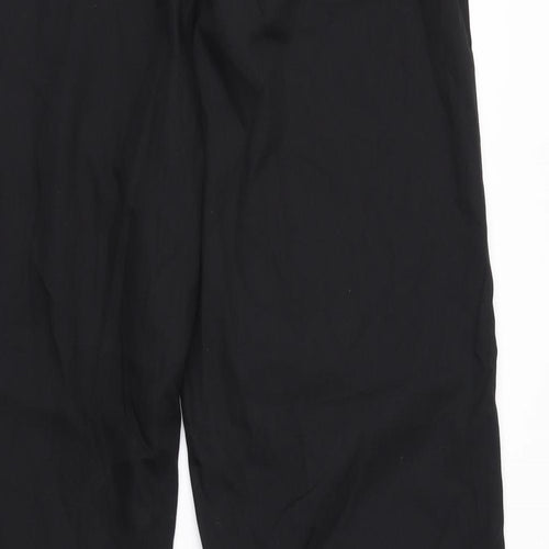 Alexandra Womens Black Polyester Jogger Trousers Size 6 L31 in Regular Drawstring - Adjustable Waist