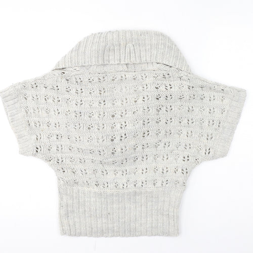 New Look Womens Ivory Roll Neck Acrylic Pullover Jumper Size 10