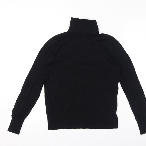 Evona Womens Black Roll Neck Viscose Pullover Jumper Size 6