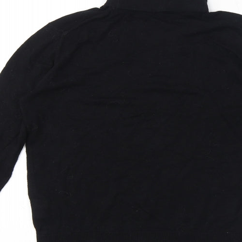 Evona Womens Black Roll Neck Viscose Pullover Jumper Size 6