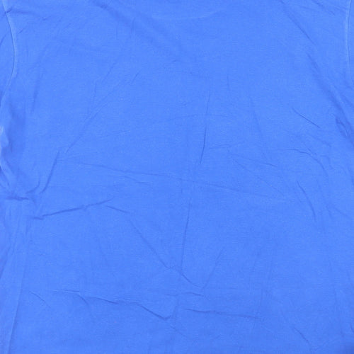 Gildan Mens Blue Cotton T-Shirt Size M Round Neck - Cali Dreaming