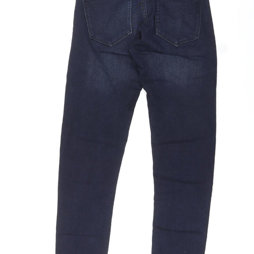 NEXT Womens Blue Cotton Skinny Jeans Size 28 in L30 in Regular Zip