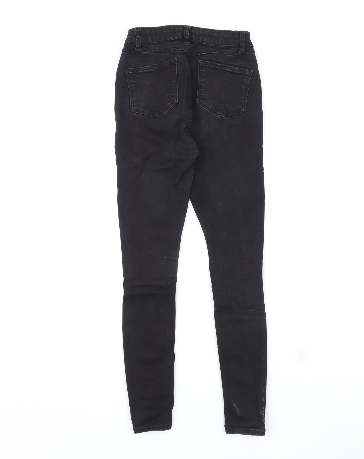Denim & Co. Womens Black Cotton Skinny Jeans Size 4 L27 in Regular Zip