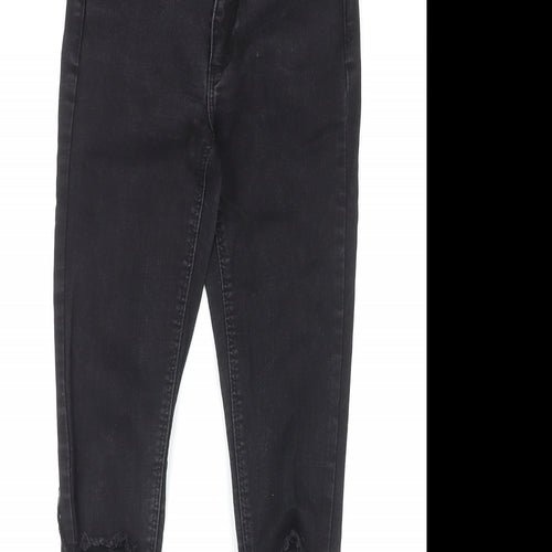 Denim & Co. Womens Black Cotton Skinny Jeans Size 4 L27 in Regular Zip