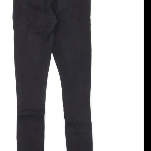 Denim & Co. Womens Black Cotton Skinny Jeans Size 4 L27 in Regular Zip