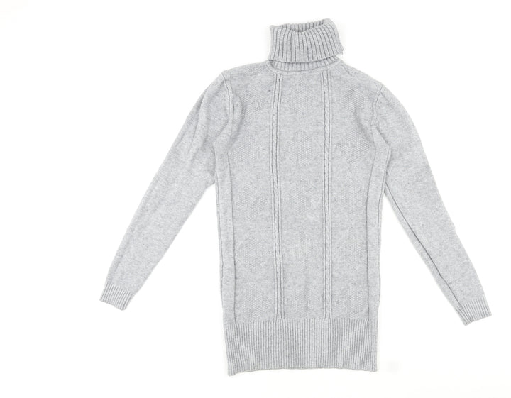 Silver Swan Womens Grey Roll Neck Acrylic Pullover Jumper Size XL
