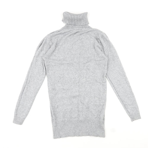 Silver Swan Womens Grey Roll Neck Acrylic Pullover Jumper Size XL
