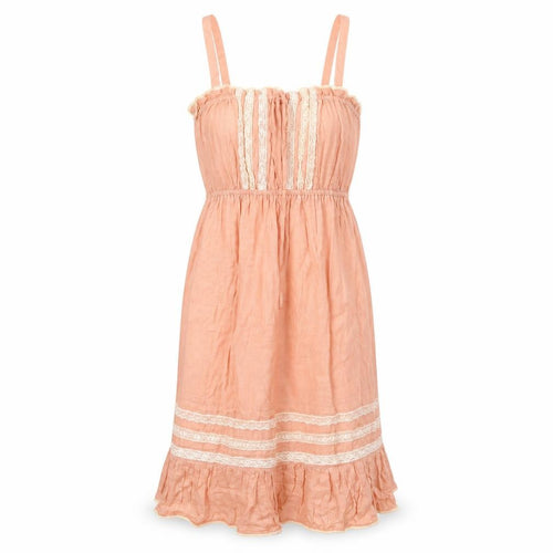 New Look Womens Pink Viscose Tank Dress Size 8 Round Neck Pullover