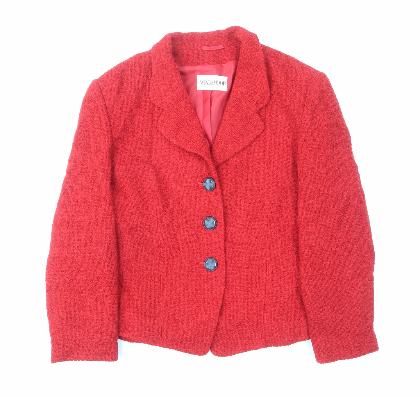Windsmoor Womens Red Jacket Size 14 Button