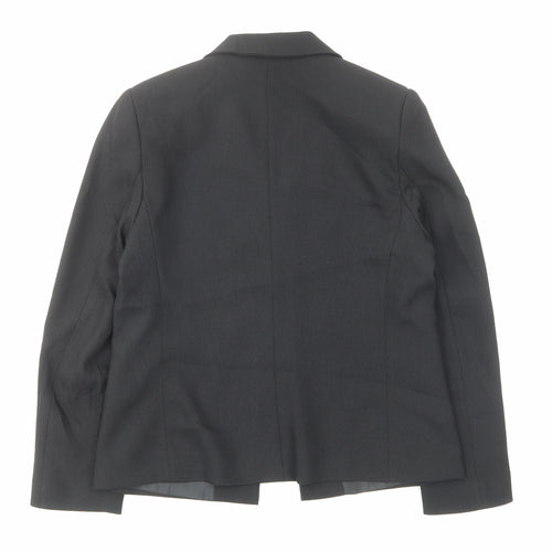 Marks and Spencer Womens Black Jacket Size 12 Hook & Eye