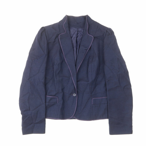 C&A Womens Blue Jacket Blazer Size 16 Button