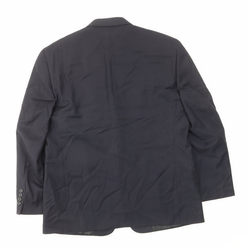 jeremy cobb Mens Blue Wool Jacket Suit Jacket Size 42 Regular