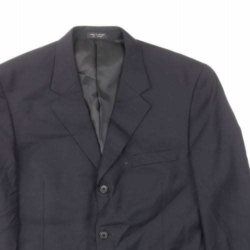 jeremy cobb Mens Blue Wool Jacket Suit Jacket Size 42 Regular