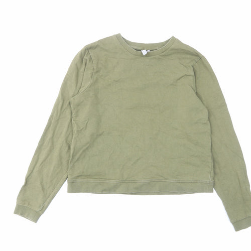 ASOS Womens Green Cotton Pullover Sweatshirt Size 6 Pullover