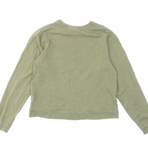 ASOS Womens Green Cotton Pullover Sweatshirt Size 6 Pullover