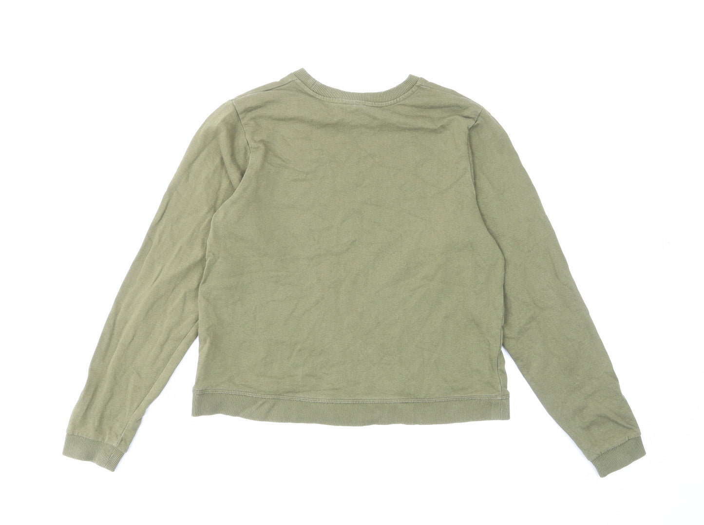 ASOS Womens Green Cotton Pullover Sweatshirt Size 6 Pullover