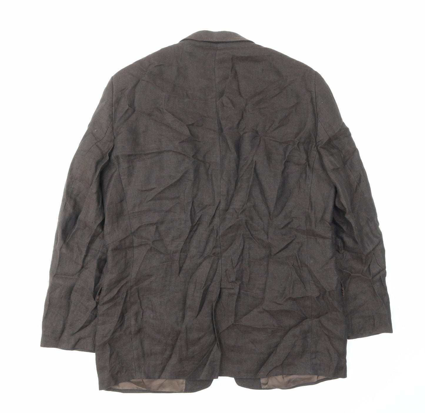 Marks and Spencer Mens Brown Linen Jacket Suit Jacket Size 42 Regular