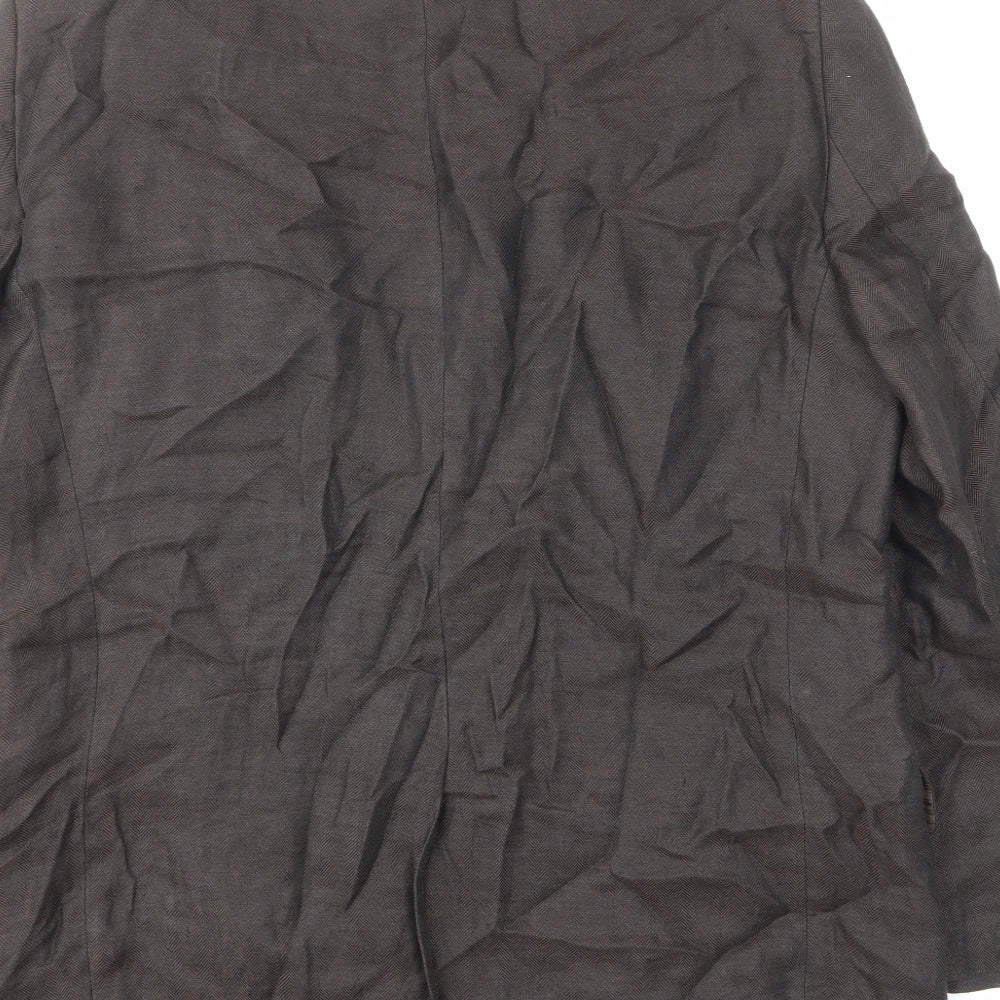 Marks and Spencer Mens Brown Linen Jacket Suit Jacket Size 42 Regular