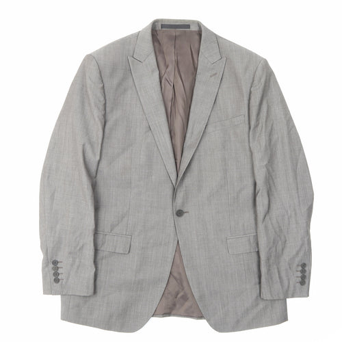 Autograph Mens Grey Wool Jacket Suit Jacket Size 42 Regular - Inside pockets