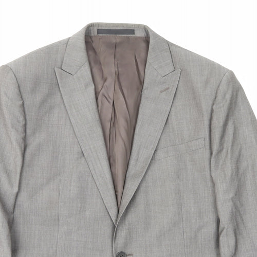 Autograph Mens Grey Wool Jacket Suit Jacket Size 42 Regular - Inside pockets