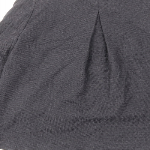 H&M Womens Blue Jacket Size 6 Zip - Zips, Pleated back
