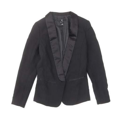 H&M Womens Black Jacket Blazer Size 4