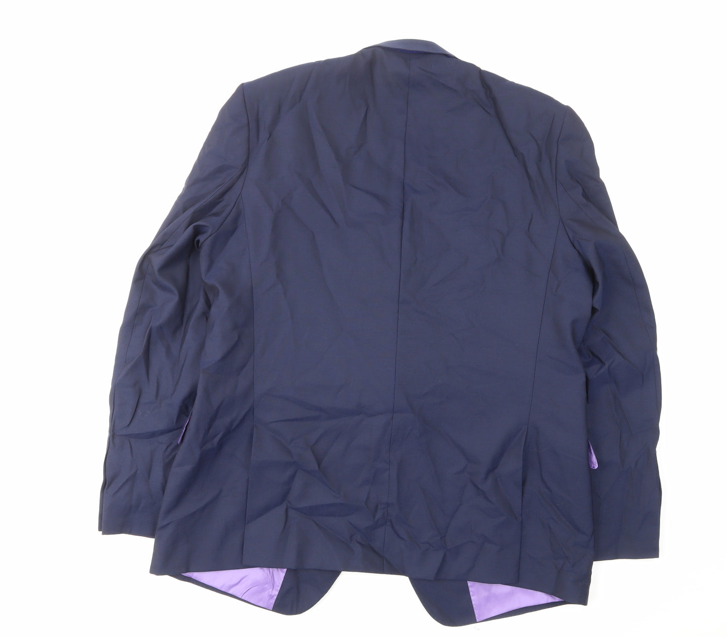 Marks and Spencer Mens Blue Wool Jacket Suit Jacket Size 44 Regular - Inside pockets