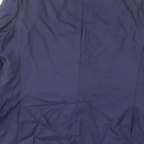 Marks and Spencer Mens Blue Wool Jacket Suit Jacket Size 44 Regular - Inside pockets