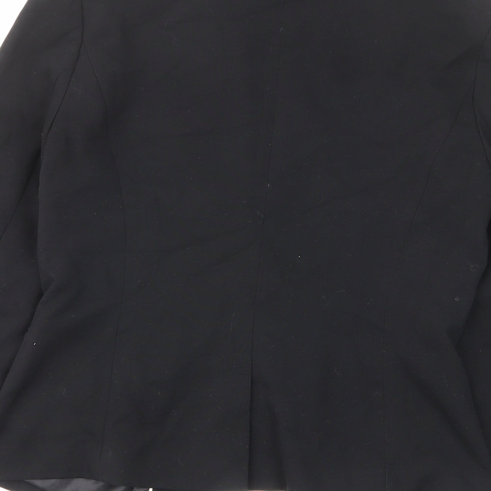 NEXT Womens Black Polyester Jacket Suit Jacket Size 12