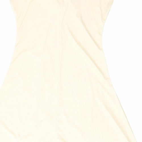 Funidelia Womens Ivory Polyester A-Line Size M V-Neck Pullover