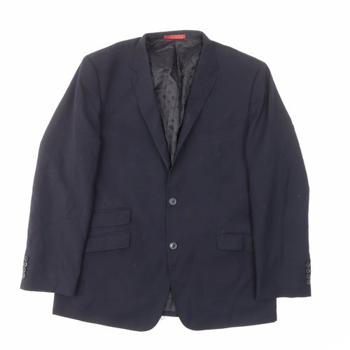 Skopes Mens Blue Wool Jacket Suit Jacket Size 44 Regular - Inside pockets