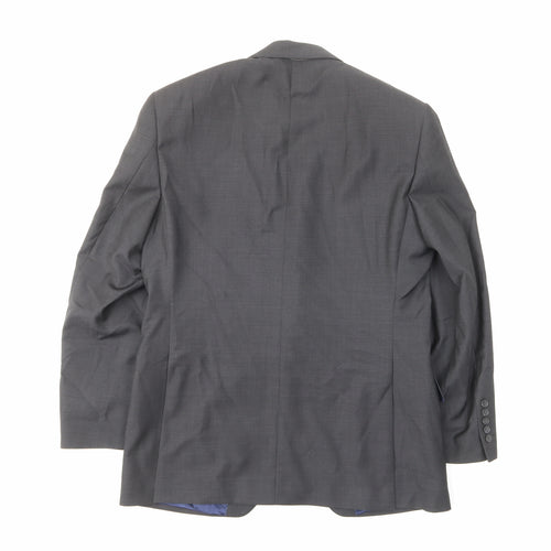 Skopes Mens Grey Wool Jacket Suit Jacket Size 40 Regular - Inside pockets