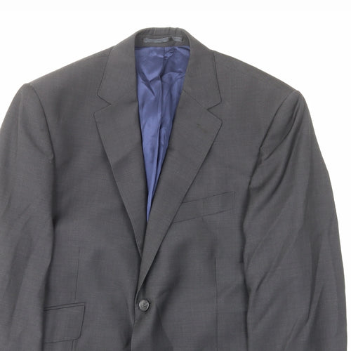 Skopes Mens Grey Wool Jacket Suit Jacket Size 40 Regular - Inside pockets