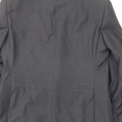 Skopes Mens Grey Wool Jacket Suit Jacket Size 40 Regular - Inside pockets