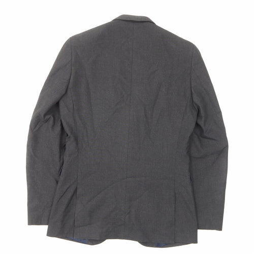 NEXT Mens Grey Wool Jacket Suit Jacket Size 38 Regular - Inside pockets