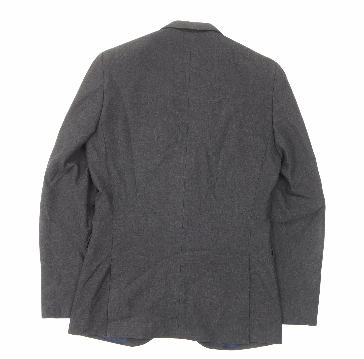 NEXT Mens Grey Wool Jacket Suit Jacket Size 38 Regular - Inside pockets