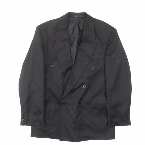 Corman Mens Black Polyester Jacket Suit Jacket Size 36 Regular - Inside pockets