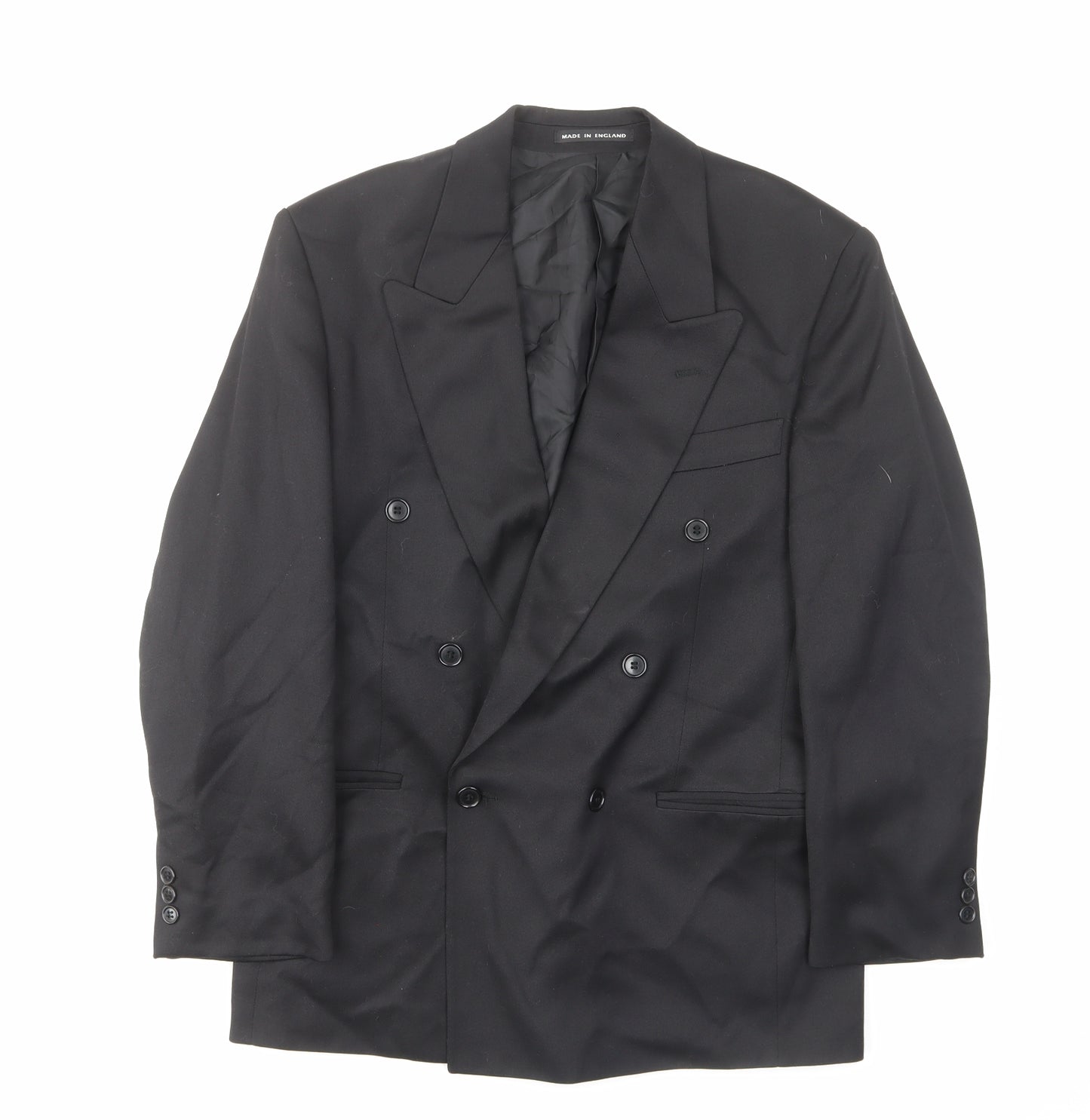 Corman Mens Black Polyester Jacket Suit Jacket Size 36 Regular - Inside pockets