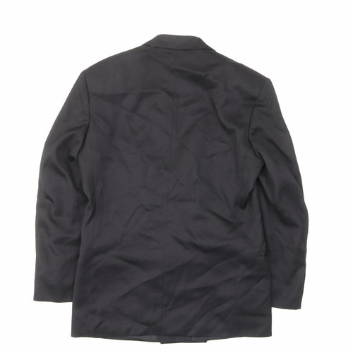 Corman Mens Black Polyester Jacket Suit Jacket Size 36 Regular - Inside pockets