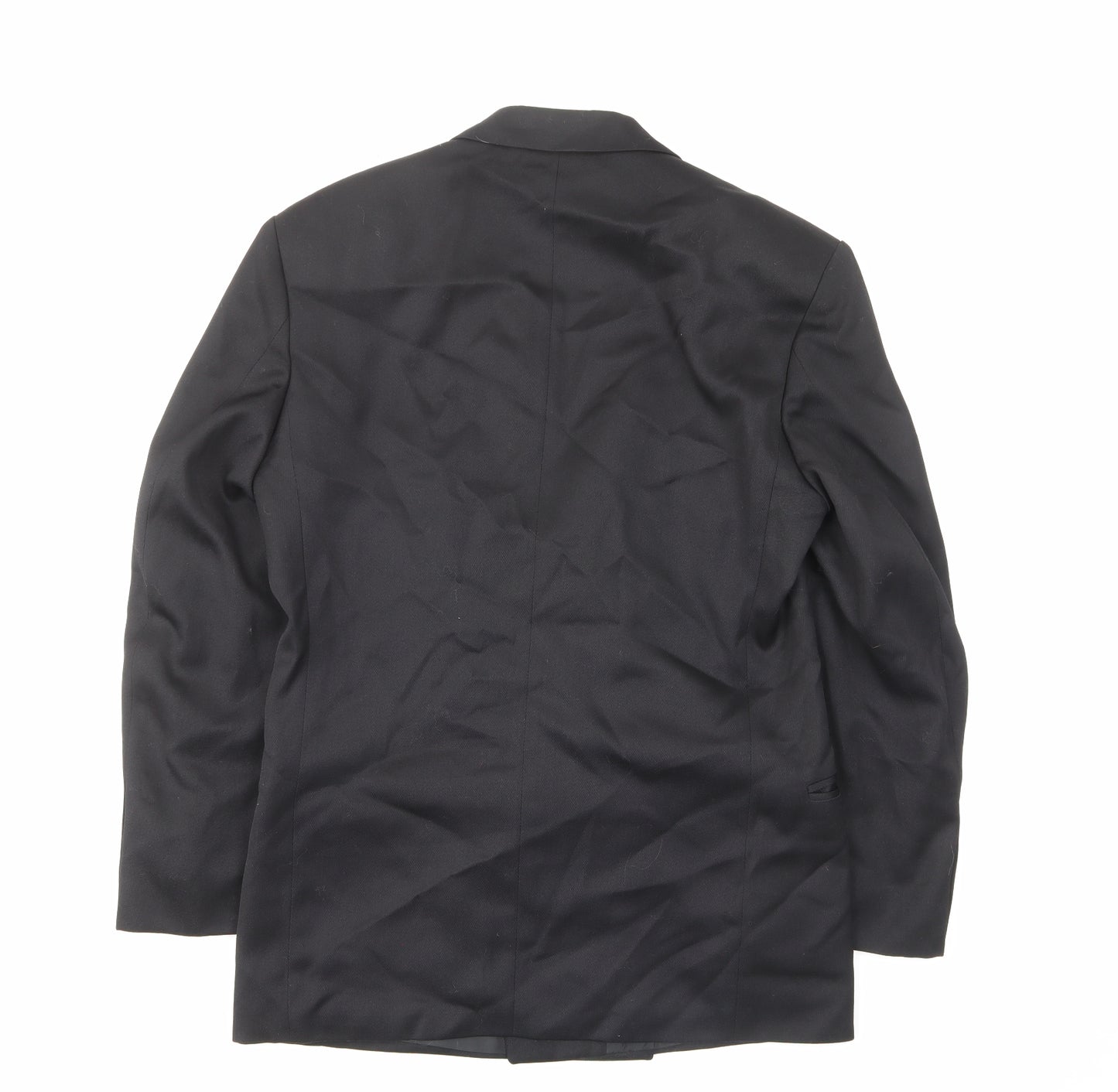 Corman Mens Black Polyester Jacket Suit Jacket Size 36 Regular - Inside pockets