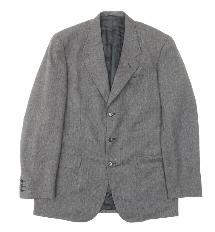 Ciro Citterio Mens Grey Wool Jacket Suit Jacket Size 42 Regular - Pockets