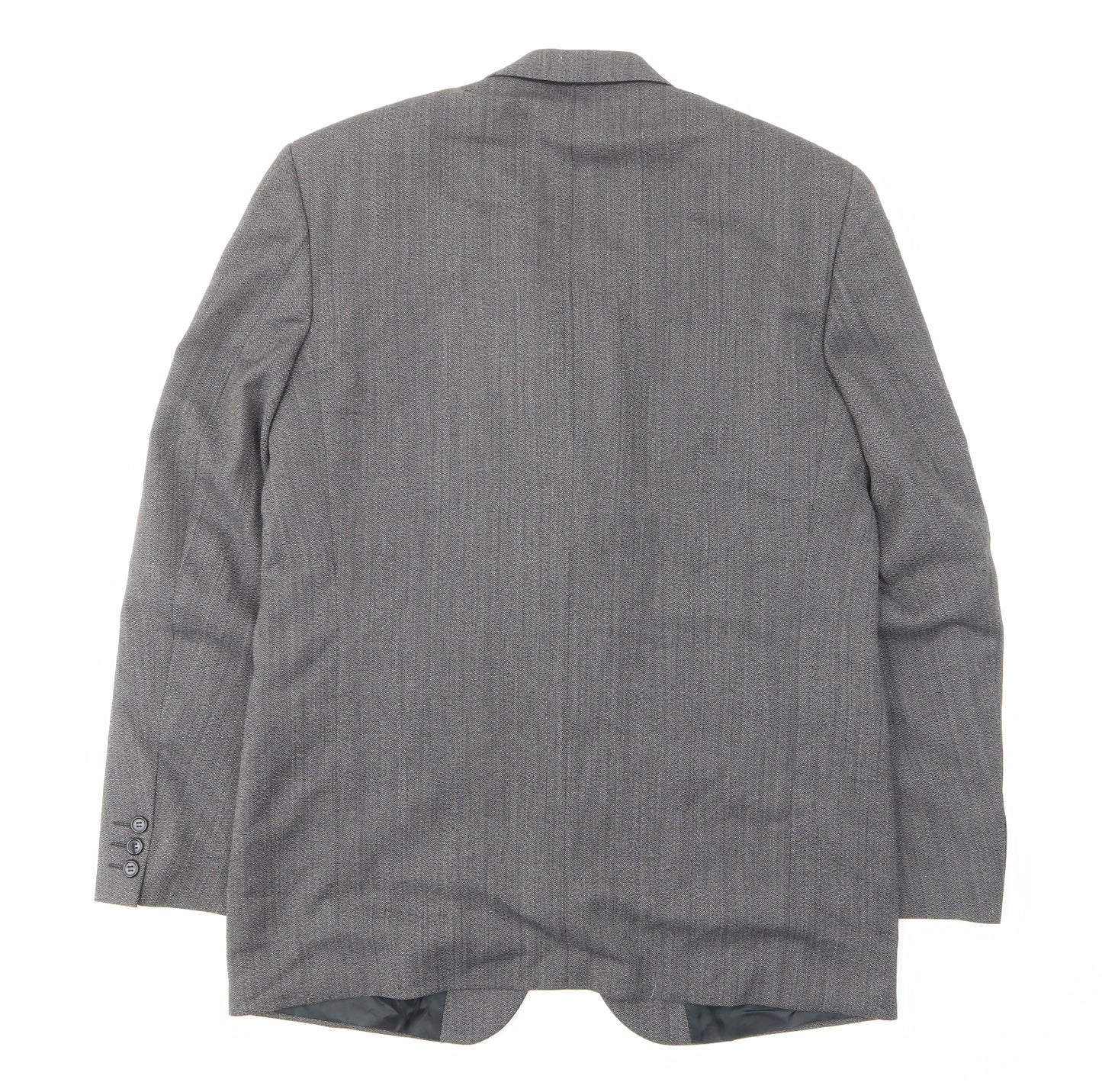 Ciro Citterio Mens Grey Wool Jacket Suit Jacket Size 42 Regular - Pockets