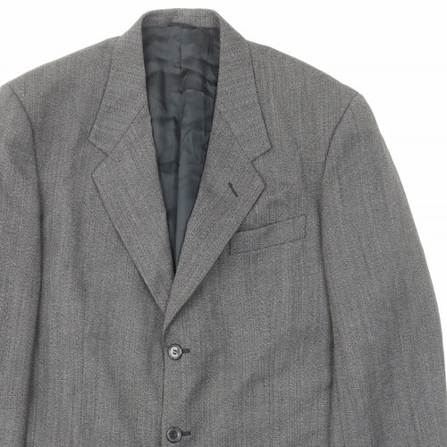Ciro Citterio Mens Grey Wool Jacket Suit Jacket Size 42 Regular - Pockets