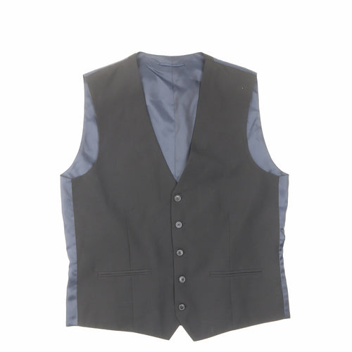 NEXT Mens Blue Polyester Jacket Suit Waistcoat Size 42 Regular