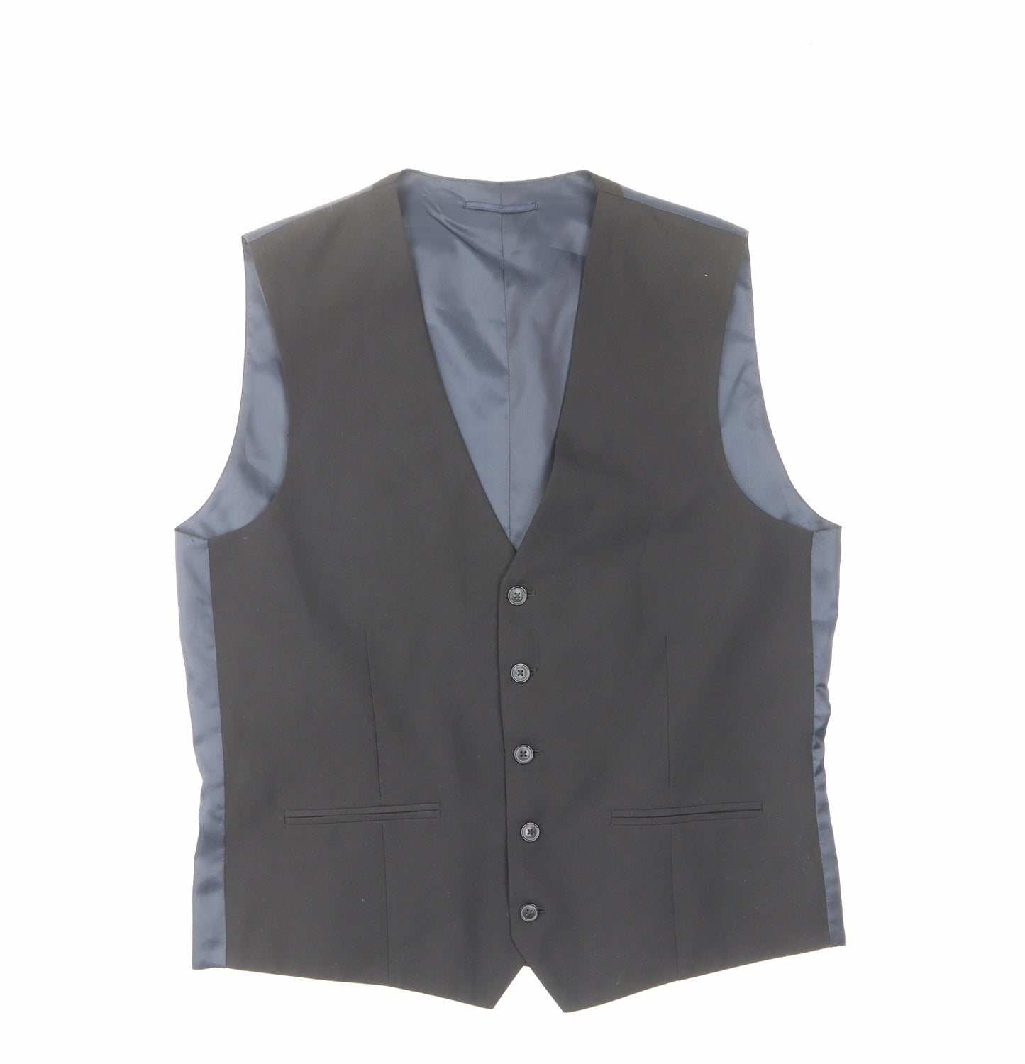 NEXT Mens Blue Polyester Jacket Suit Waistcoat Size 42 Regular