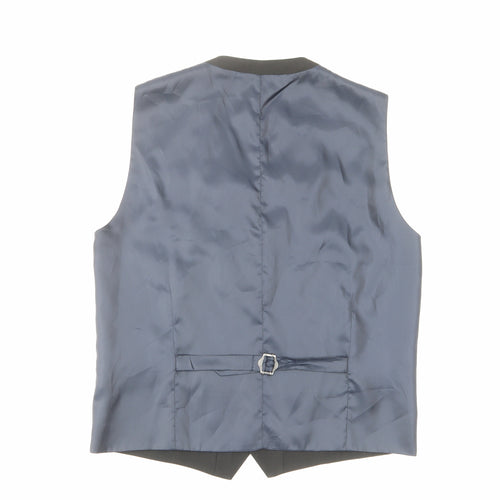 NEXT Mens Blue Polyester Jacket Suit Waistcoat Size 42 Regular